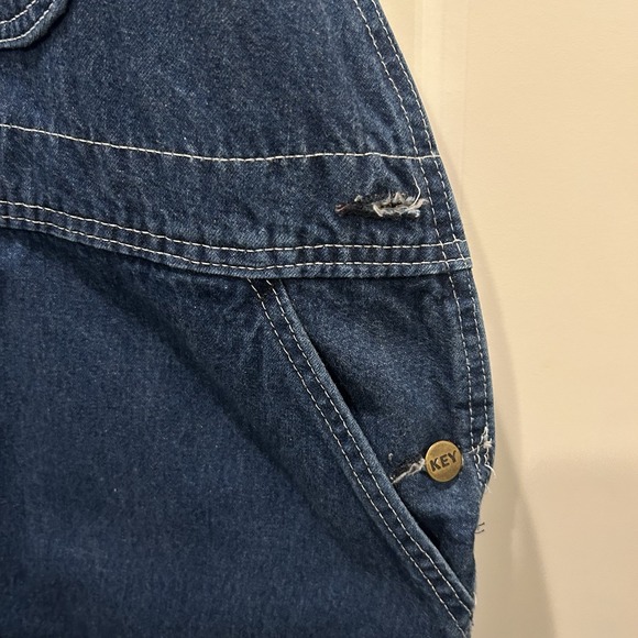 Key Imperial Overalls Mens 44x29 Denim Workwear Carpenter Utility "Read" - Picture 3 of 16